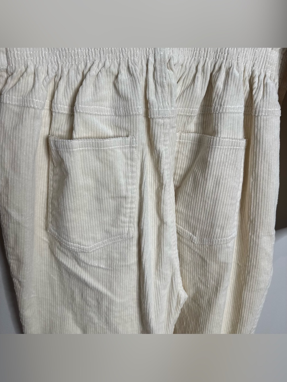 Mable Cream Corduroy Long Sleeve Collared‎ Jumpsuit Utility Neutral Size Large - Picture 7 of 11